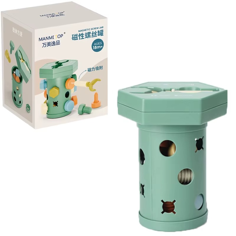 Magnet Toys™ - Creativiteit & Motoriek - Montessori Schuif- en Schroefplezier