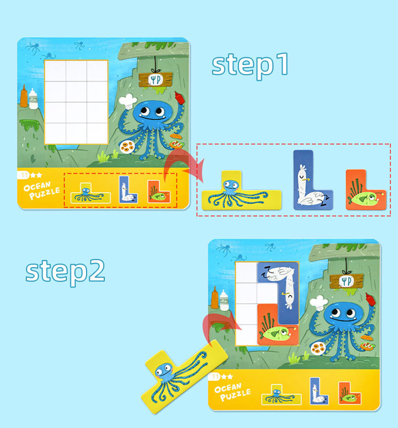 OceanPuzzle™ - Ontdek alle vriendjes in de oceaan! - Oceaandieren puzzel