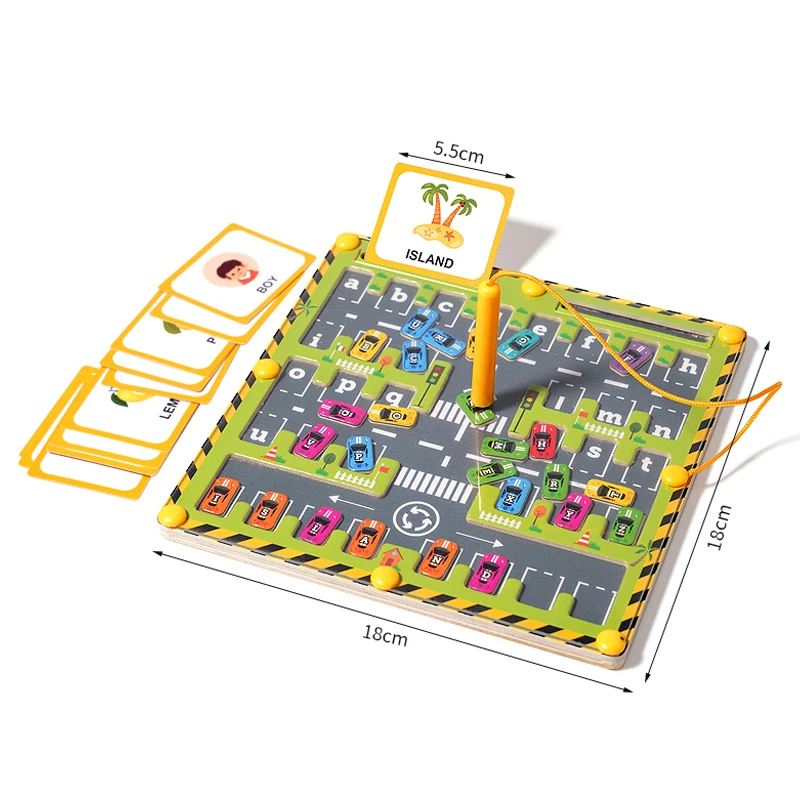 Bead Puzzle™ – Doolhofplezier Sorteren – Houten Magnetische Ballen Puzzel