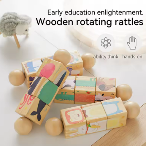 Woods™ - Draai & Leer - Roterende Peuterpuzzel