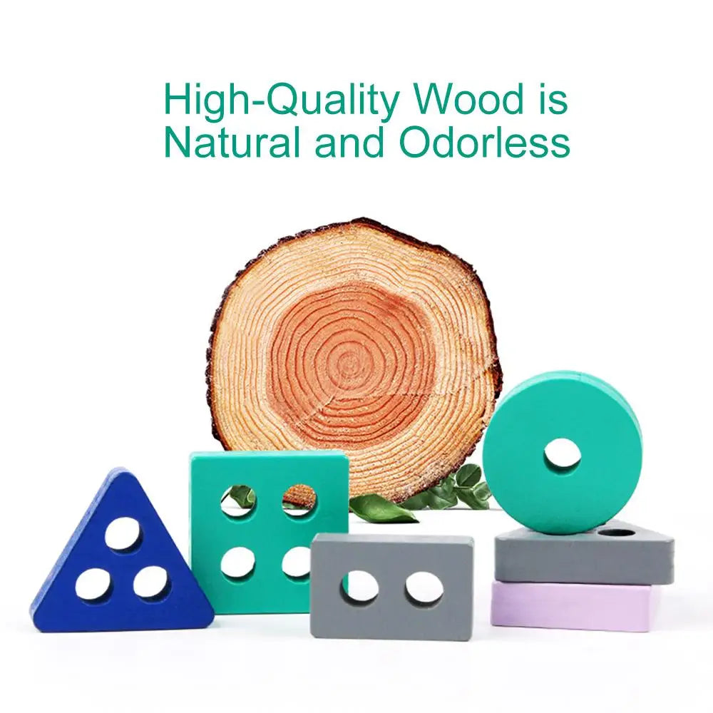 Woods™ – Blokkenpret Stapelen – Geometrische blokken