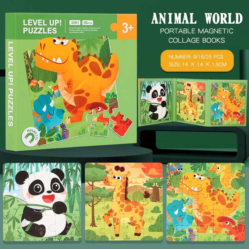 Magnetisch Puzzelboek™ – Dierenvriendjes Plezier – Magnetisch Puzzelboek