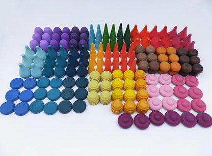 Rainbow Blocks™ – Creatief Kleurenplezier – Houten Kleurenspeelset 