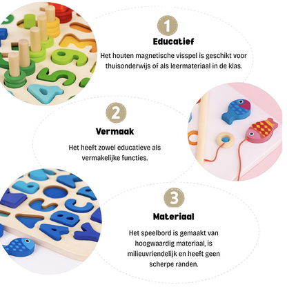 Bos™ | Ontwikkel de vaardigheden - Montessori houten speelbord