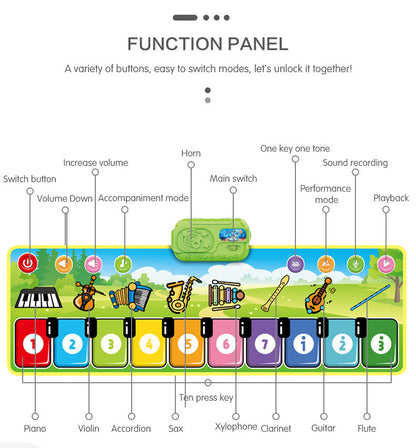 Piano Mat™ - Dansend op Noten - Muziekspeelgoed 