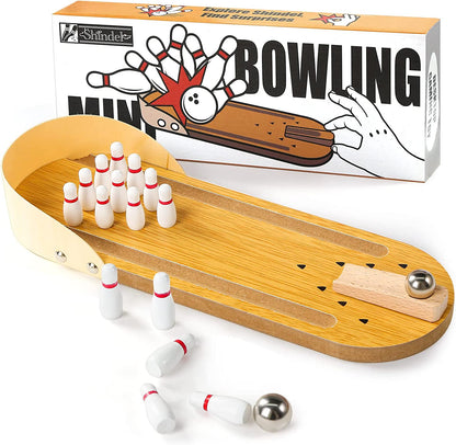 Woods™ - Mini-bowlingspel - Houten bowlingbaan