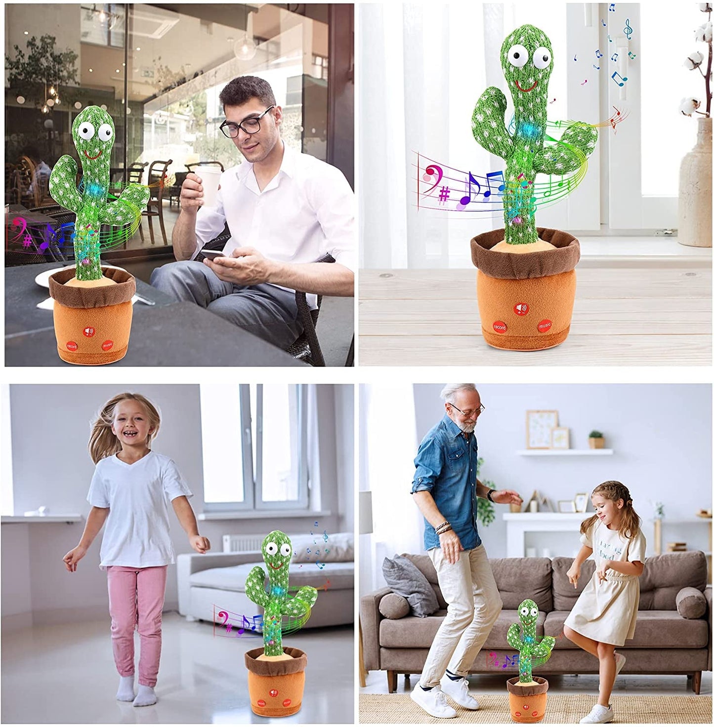 Happy Cactus™ - Reageren op geluid - De pratende cactus