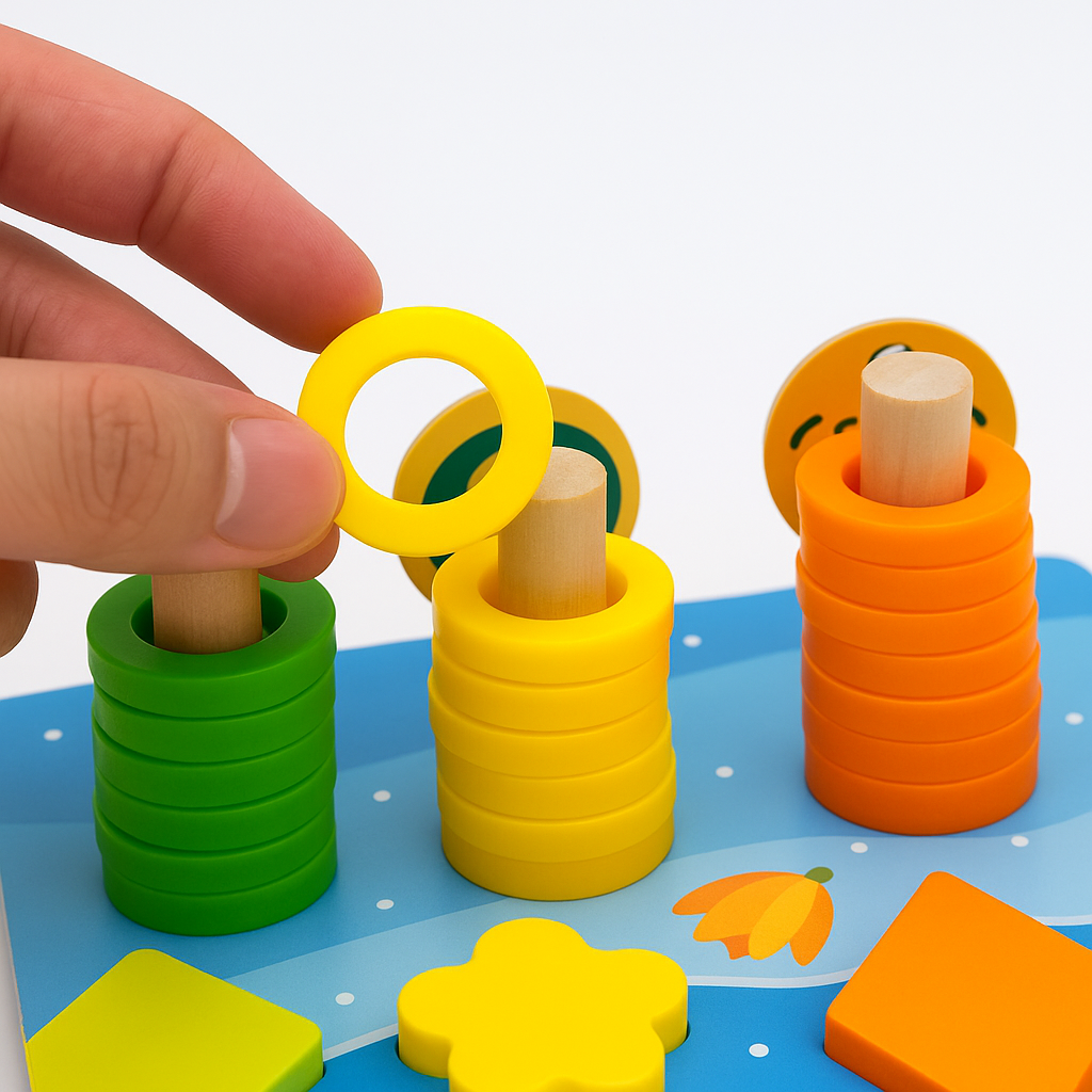 Bos™ | Ontwikkel de vaardigheden - Montessori houten speelbord