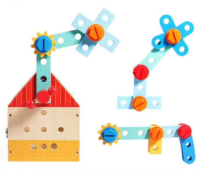 Busy Box™ - Ontdek &amp; Leer - Houten Activiteitenkist 