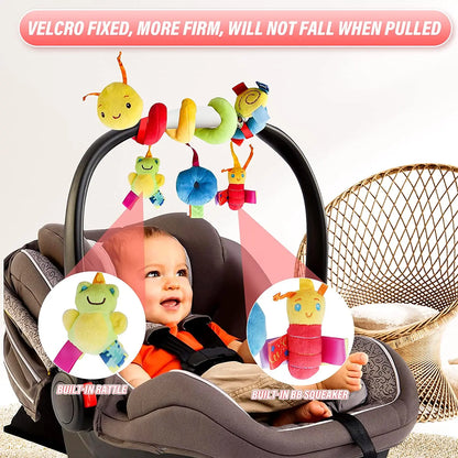 Baby Mobile Snake™ - Voor aan de kinderwagen of autostoeltje - Grijpspeelgoed 