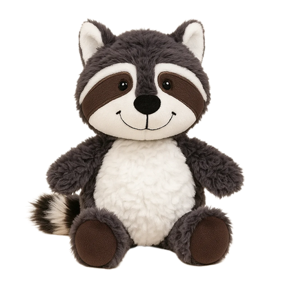 Snuggly Dark Gray Raccoon Plush – Soft Forest Friend