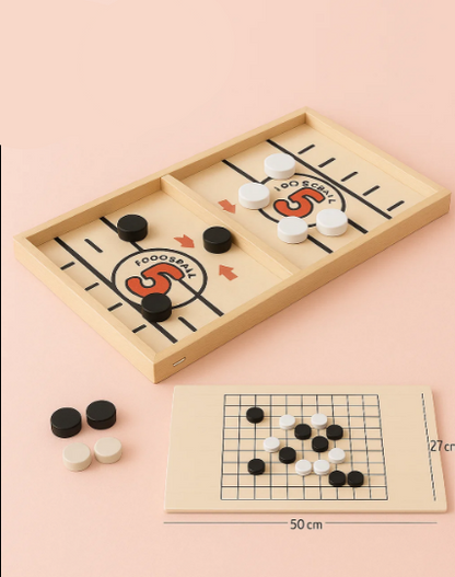 Tafelvoetbal™ - gemakkelijk Op Te Zetten - Houten bordspel 