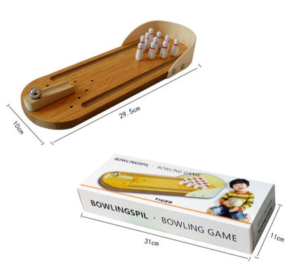 Woods™ - Mini-bowlingspel - Houten bowlingbaan