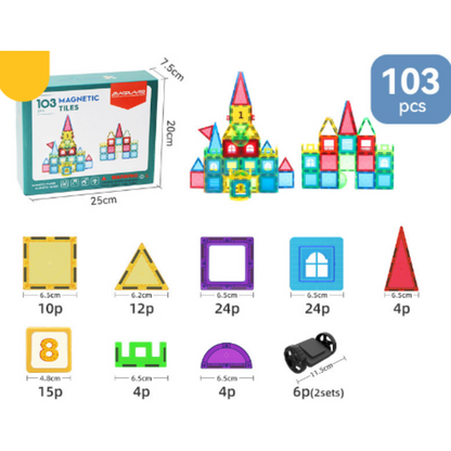 Magnet Toys™ - Ontwikkel Creativiteit - Magnetische Tegels 