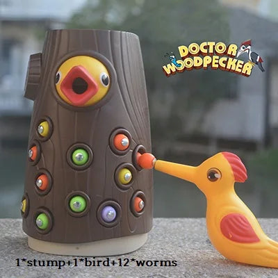 Magnetic Woodpecker Game™ - Trein de fijne motoriek - Wormen magneetspel 