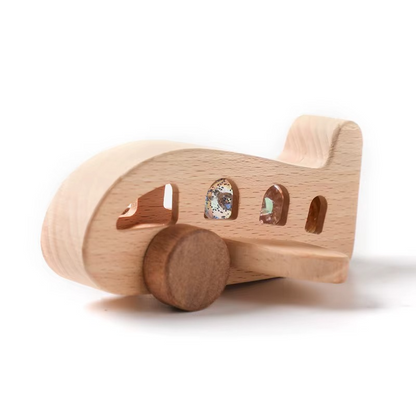 Woods™ - Bevorder Creativiteit &amp; Motoriek - Houten Montessori Vliegtuigspeelgoed 
