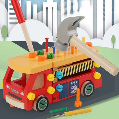 Woods™ - Fijne Motoriek &amp; Coördinatie - Speelgoed Constructie Voertuig 