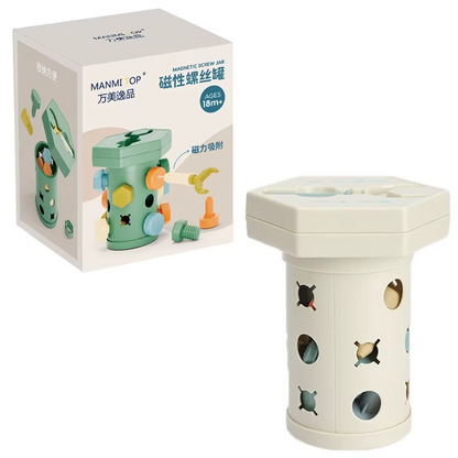 Magnet Toys™ - Creativiteit &amp; Motoriek - Montessori Schuif- en Schroefplezier 