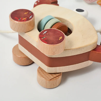 Crab Pull Toy™ – Spelen &amp; Leren – Houten Krab 