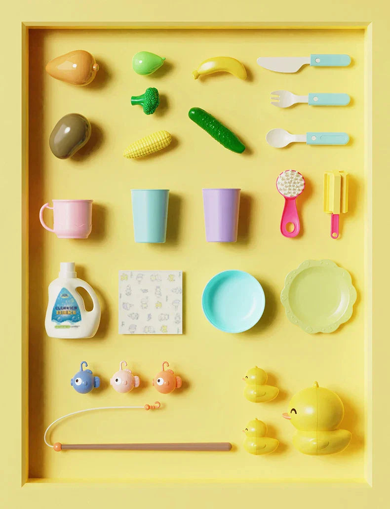 Kinderkeuken – Waterpret &amp; Leren – 2-in-1 Speelgootsteen