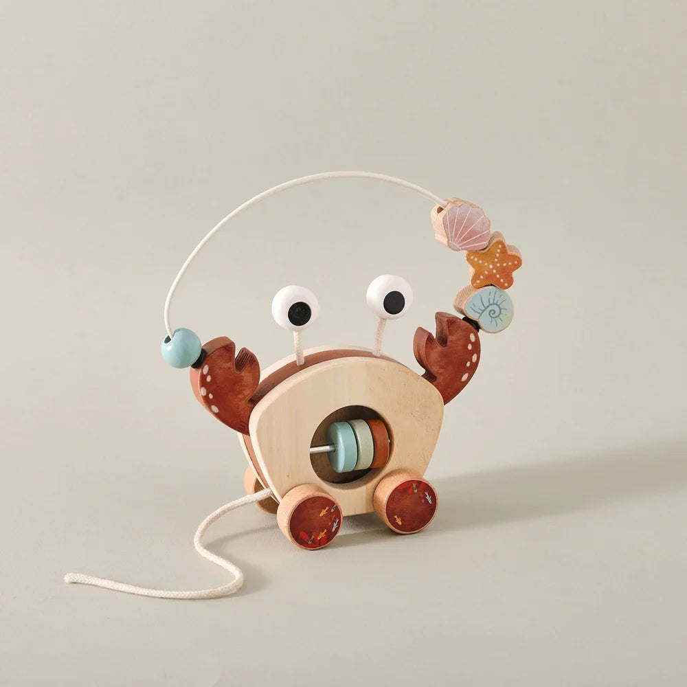 Crab Pull Toy™ – Spelen &amp; Leren – Houten Krab 