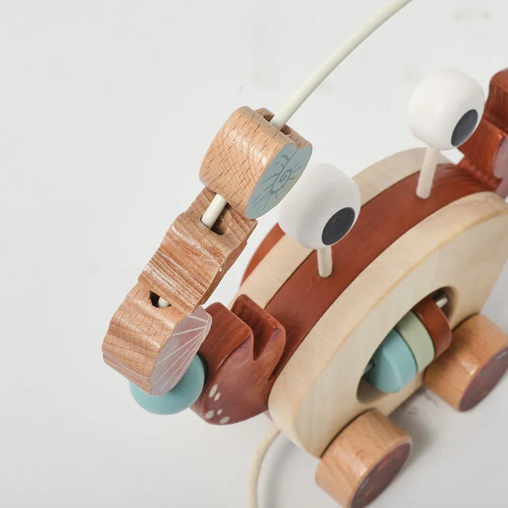 Crab Pull Toy™ – Spelen &amp; Leren – Houten Krab 