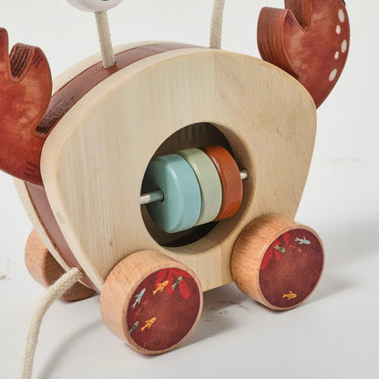 Crab Pull Toy™ – Spelen &amp; Leren – Houten Krab 