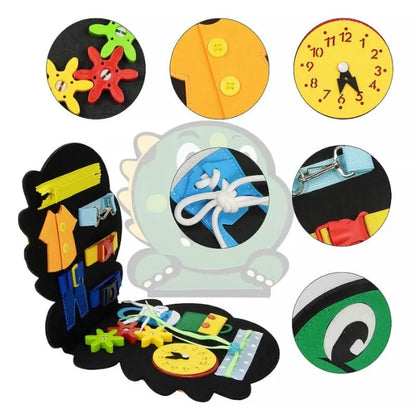 Toddler Busy Board™ - Sensorische Avonturen - Dino viltboek