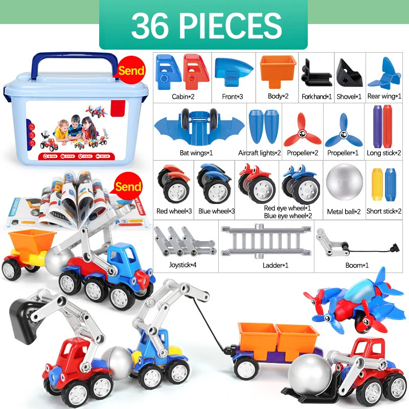 Magnetic Cars™ – Magnetisch Bouwplezier – Magnetische voertuigen Speelgoedset 