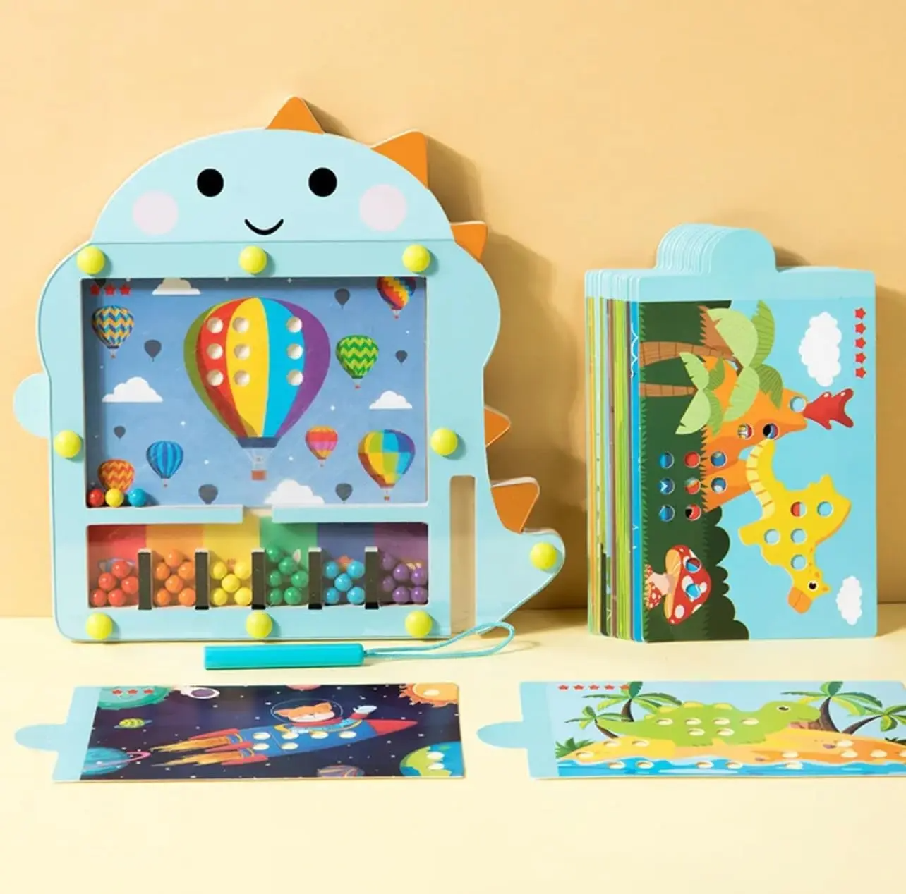 Bead Puzzle™ – Doolhofplezier Sorteren – Houten Magnetische Ballen Puzzel 