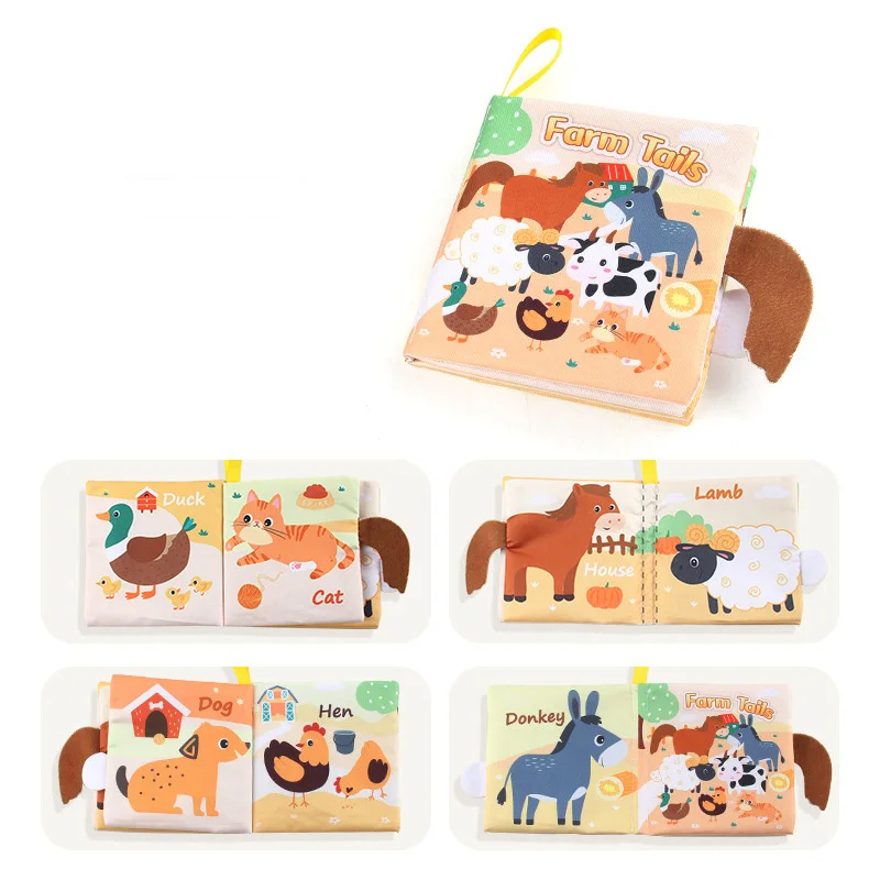 Soft Tail Book™ – Zachte Staartpret – Sensorisch Dieren Babyboekje 