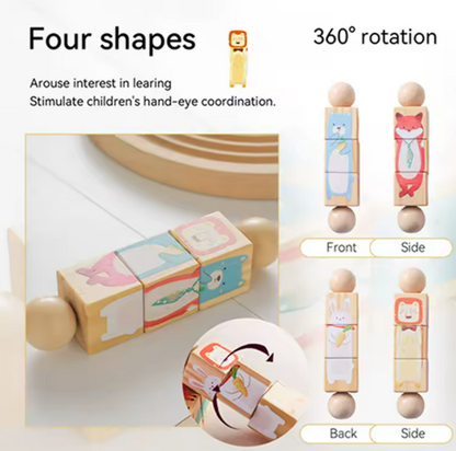 Woods™ - Draai &amp; Leer - Roterende Peuterpuzzel