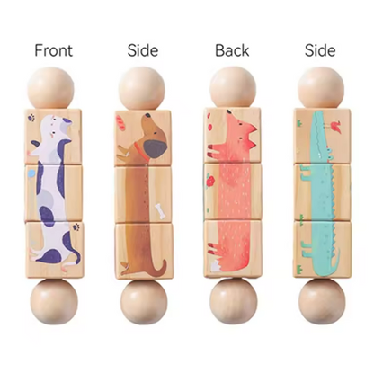 Woods™ - Draai &amp; Leer - Roterende Peuterpuzzel