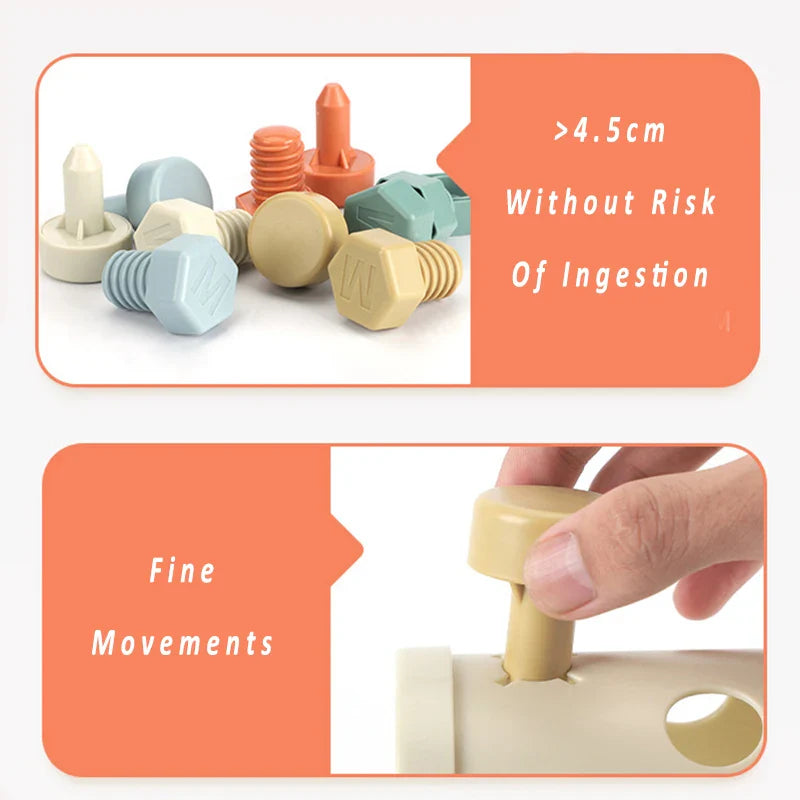 Magnet Toys™ - Creativiteit &amp; Motoriek - Montessori Schuif- en Schroefplezier 