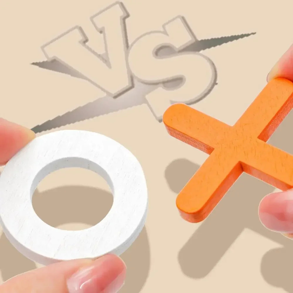 Woods™ - Speels Strategieplezier - Houten Boter, Kaas &amp; Eieren 