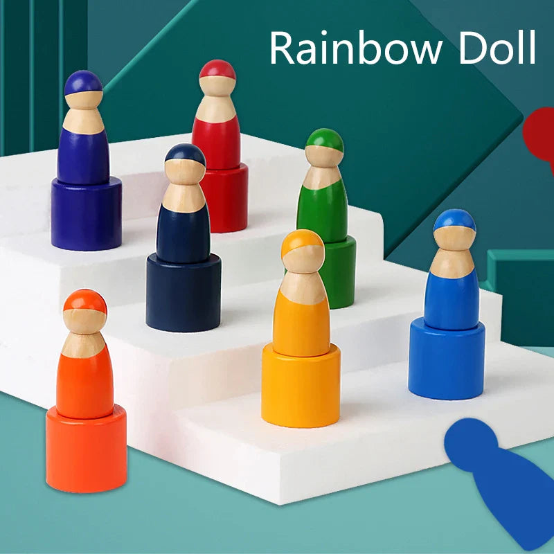Rainbow Puzzle™ – Kleurrijk &amp; Creatief – Houten Sorteerspeelgoed 