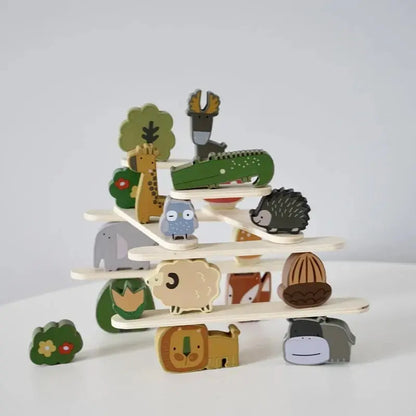 Animal Stackers™ - Slim Stapelen - Hout Dieren Stapelspeelgoed 