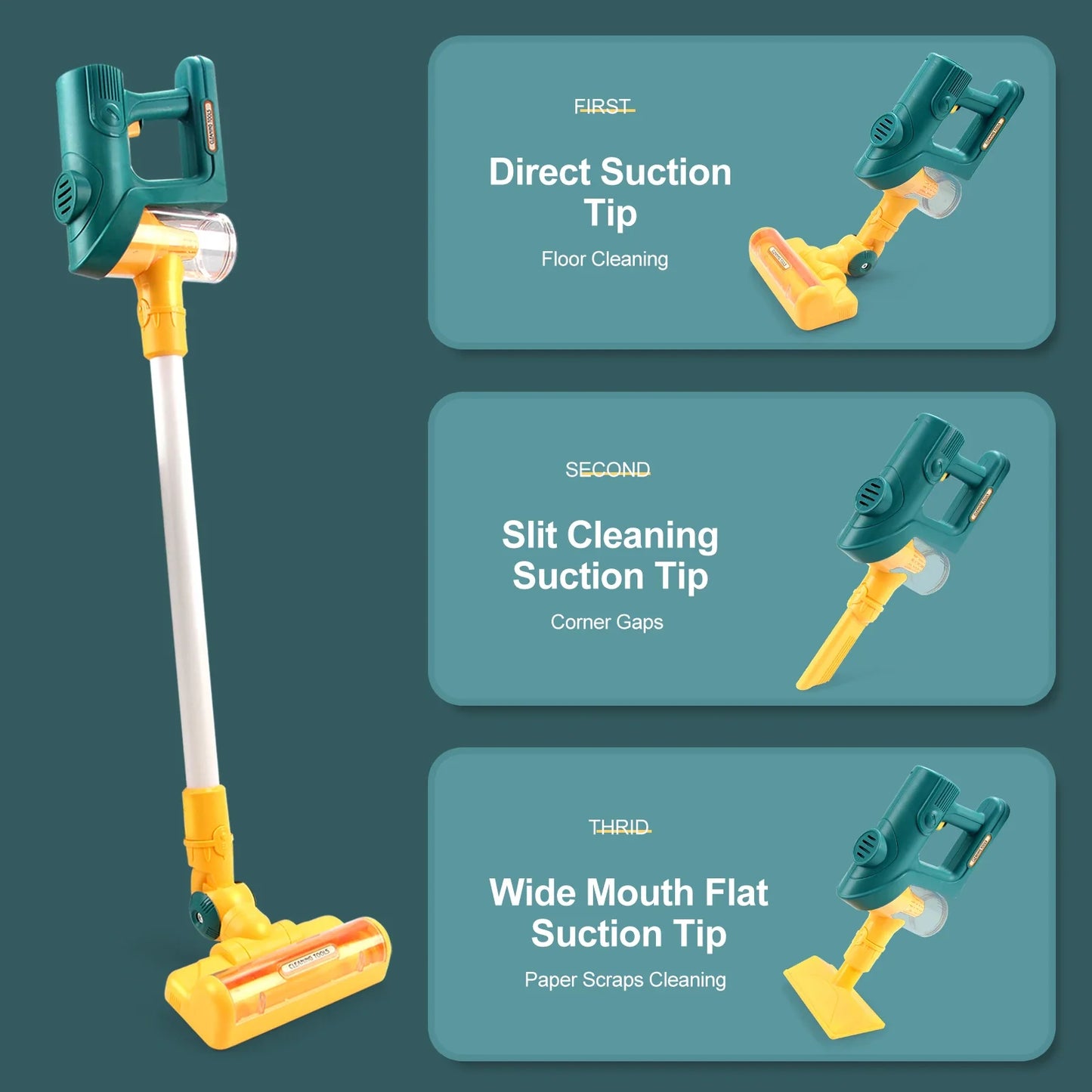 Cleantime™ - Kleine Stofvangers - Speelgoedstofzuiger 