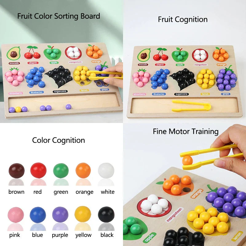 Toddler Clips™ - Fruit &amp; Vorm Match - Sorteerspel 