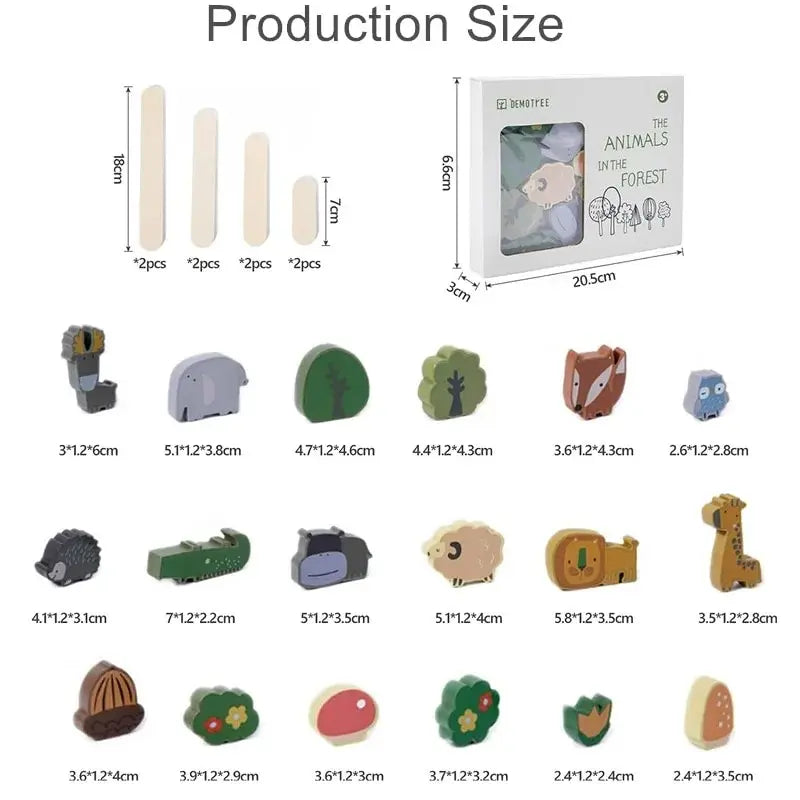 Animal Stackers™ - Slim Stapelen - Hout Dieren Stapelspeelgoed 