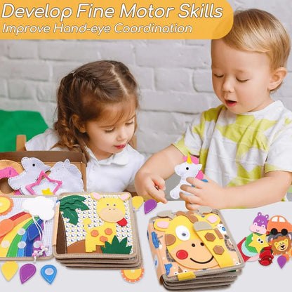 Sensory Toddler Book™ – Voel &amp; Ontdek – Viltboek Dieren