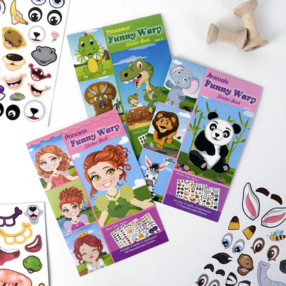 Funny Faces™ – Dierenpret &amp; Plakplezier – Herbruikbaar Stickerboek 