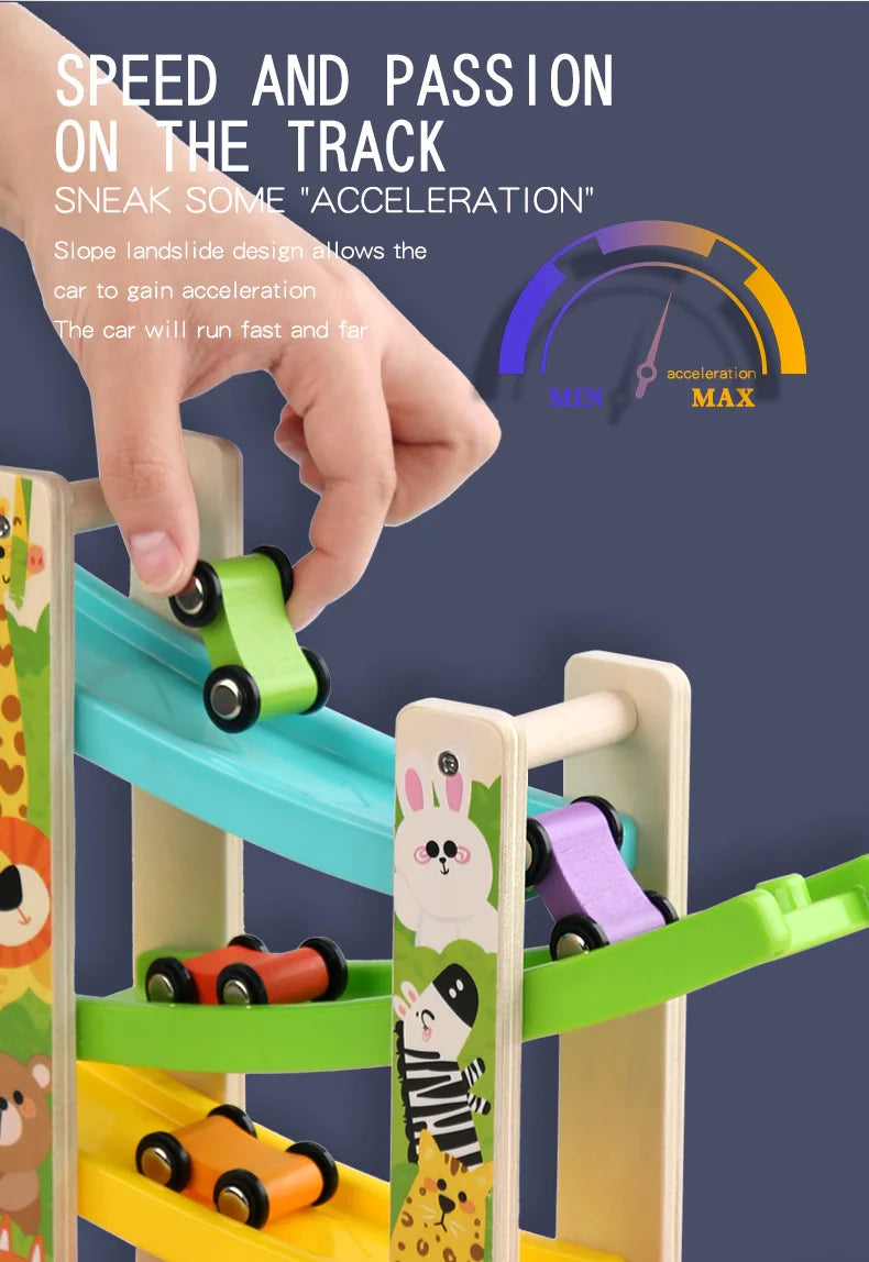 Woods™ - Creatief &amp; Leerzaam - Houten Rollerbaan 