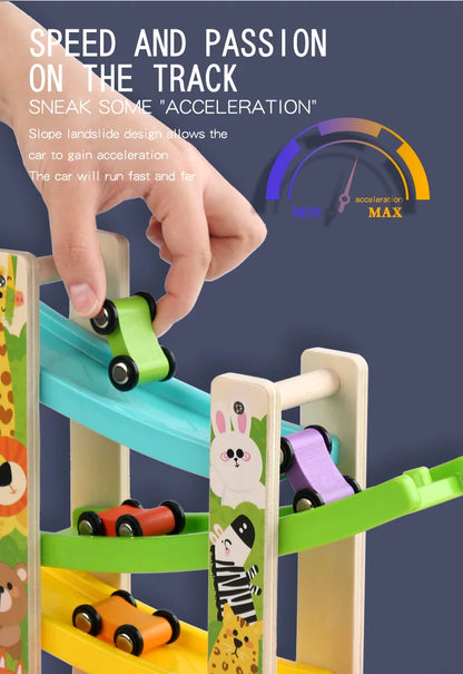 Woods™ - Creatief &amp; Leerzaam - Houten Rollerbaan 