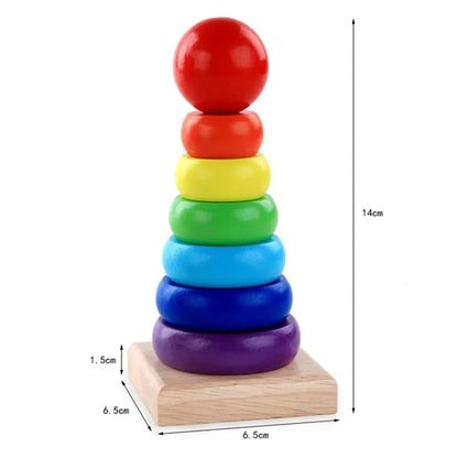 Rainbow Stacker™ – Kleurrijke Torenpret – Houten Sapeltoren 