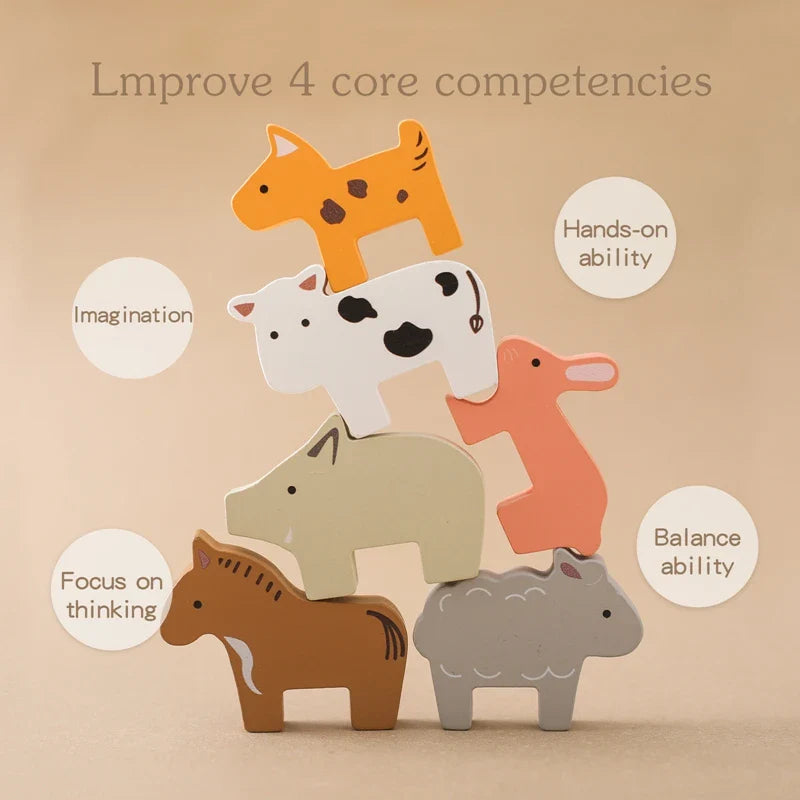 Woods™ - Boerderijpret op Rails - Houten Dierentrein 