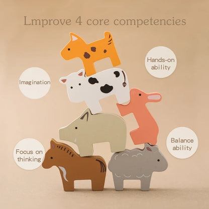 Woods™ - Boerderijpret op Rails - Houten Dierentrein 