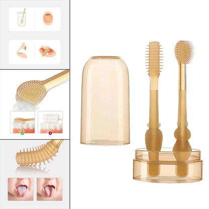 Baby Smile™ - Zacht Voor Tandvlees - Kinder Siliconen Tandenborstelset 