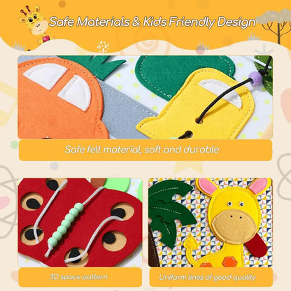 Sensory Toddler Book™ – Voel &amp; Ontdek – Viltboek Dieren