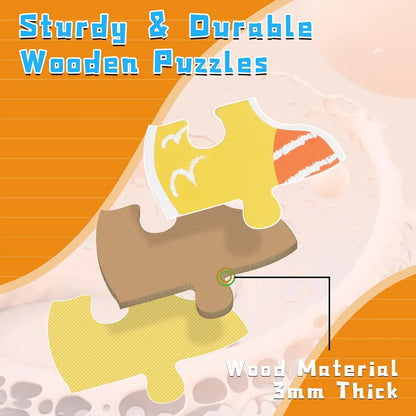 Woods™ - Fijne Motoriek &amp; Creatief - 6-in-1 Puzzel 